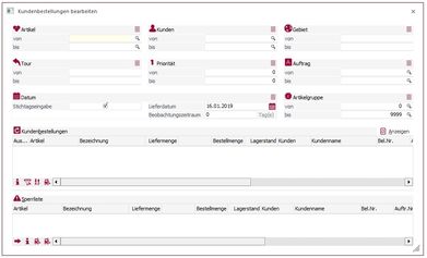 Screenshot Kundenbestellung